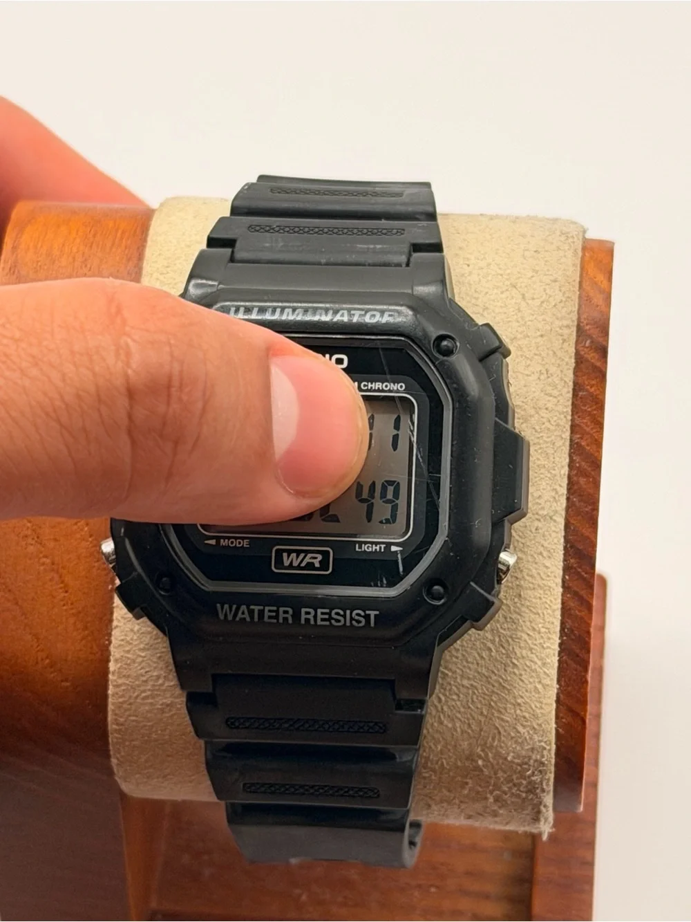 Casio Illuminator 3224 F-108WH Mens Watch 42mm Black Digital Alarm Day Date